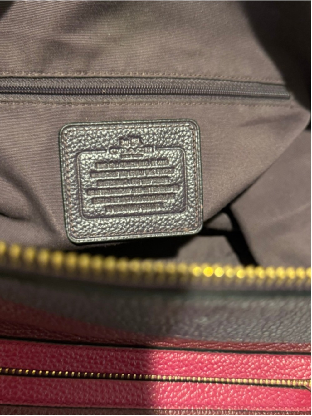 Coach Tyler Colorblock Pebble Leather Tote Bag with Gold Hardware F57210 - Picture 16 of 16